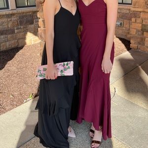 Lulu’s black tiered maxi dress